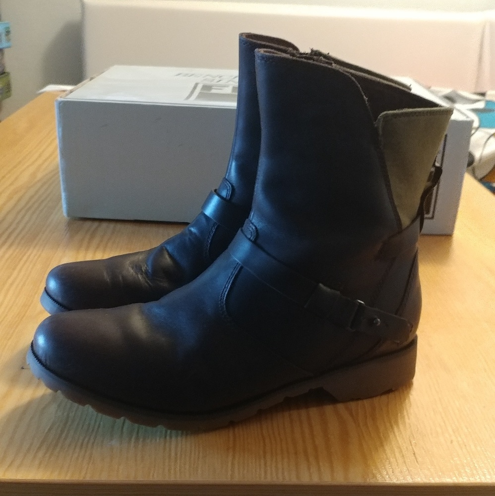 Teva De La Vina Dark Brown Mid-Calf Moto Boot